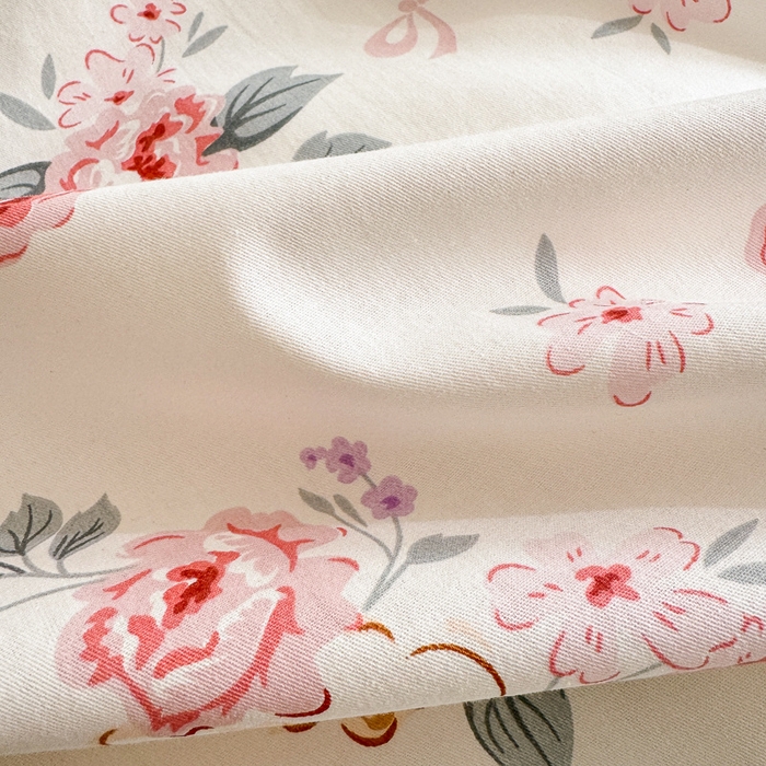 91家纺网 家纺一手货源 找家纺  清雅福 2024新款全棉13372小清新单被套系列第三季 肉桂乌龙