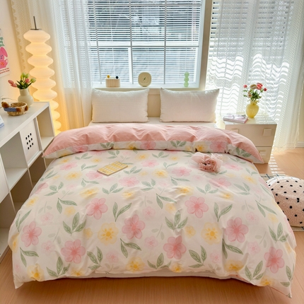 91家纺网 家纺一手货源 找家纺 （总） 清雅福 2024新款全棉13372小清新单被套系列第三季