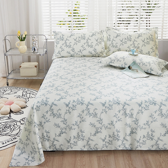 91家纺网 家纺一手货源 找家纺 名优家纺 2024新款13070套件系列-全棉印花单床单 满庭