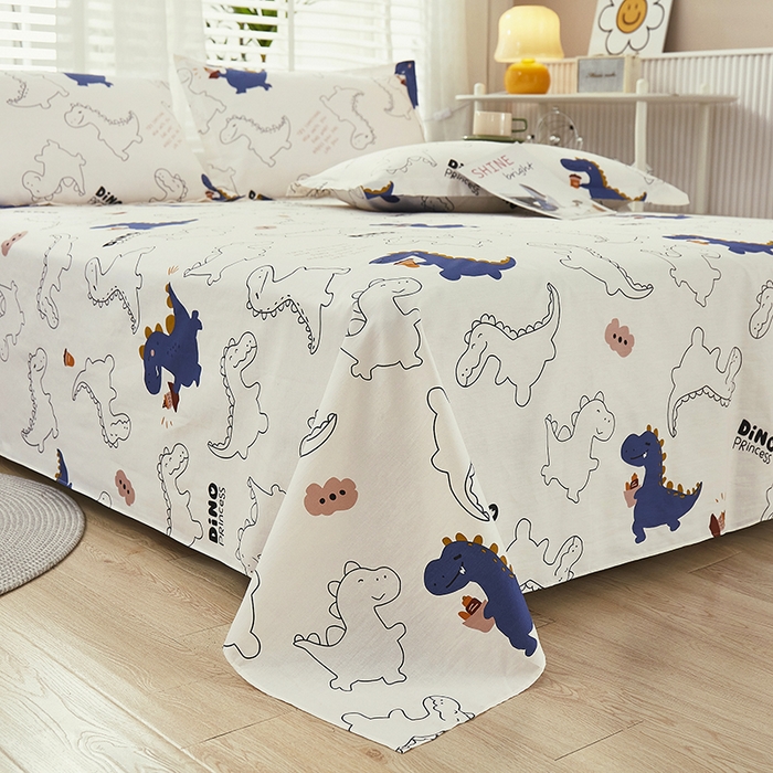 91家纺网 家纺一手货源 找家纺 名优家纺 2024新款13070套件系列 全棉印花四件套 面包龙