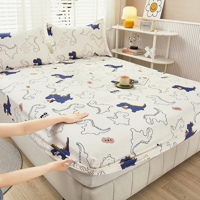 91家纺网 家纺一手货源 找家纺 名优家纺 2024新款13070套件系列 全棉印花四件套 面包龙