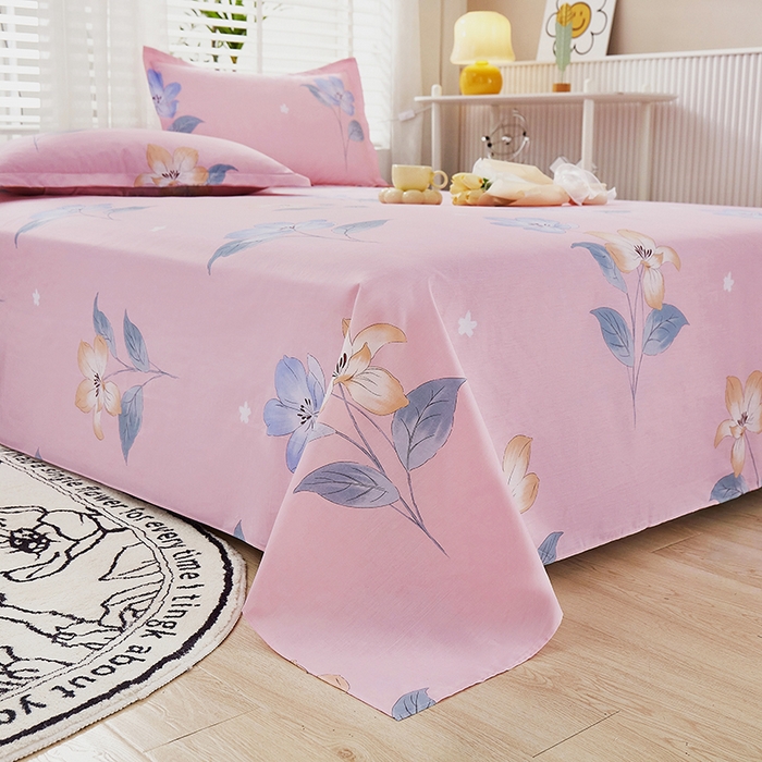 91家纺网 家纺一手货源 找家纺 名优家纺 2024新款13070套件系列-全棉印花单床单 清秀华韵