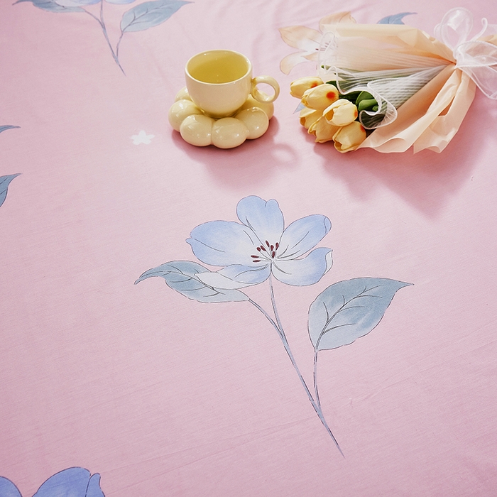 91家纺网 家纺一手货源 找家纺 名优家纺 2024新款13070套件系列-全棉印花单床单 清秀华韵