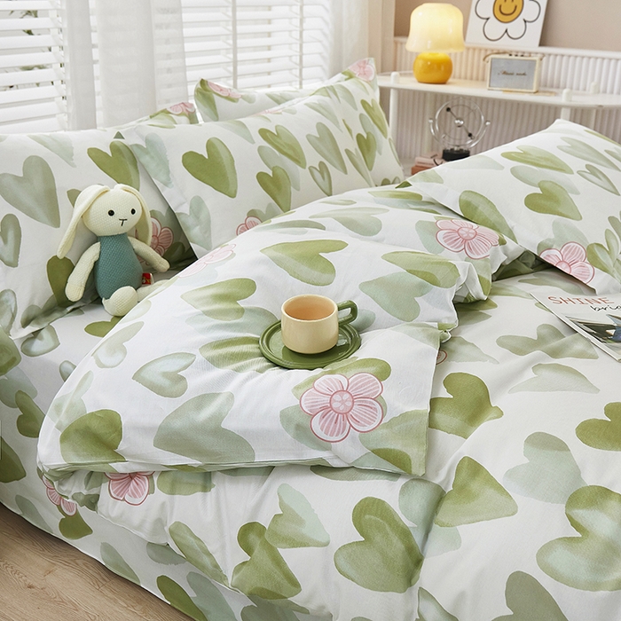 91家纺网 家纺一手货源 找家纺 名优家纺 2024新款13070套件系列 全棉印花四件套 小甜心