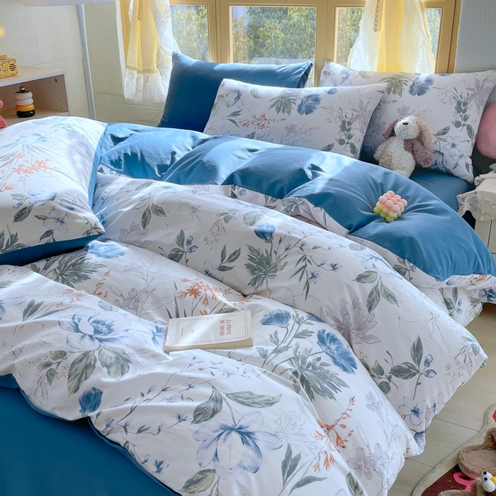 91家纺网 家纺一手货源 找家纺 捌月 2024新款全棉小花匠系列四件套单品系列 浮生若梦