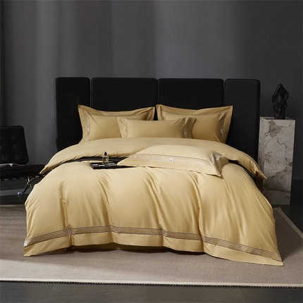 91家纺网 家纺一手货源 找家纺 （总）鼎飞家纺 2024新款新疆长绒棉刺绣四件套-赛琳