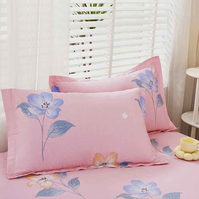 91家纺网 家纺一手货源 找家纺 名优家纺 2024新款13070套件系列 全棉印花四件套 清秀华韵