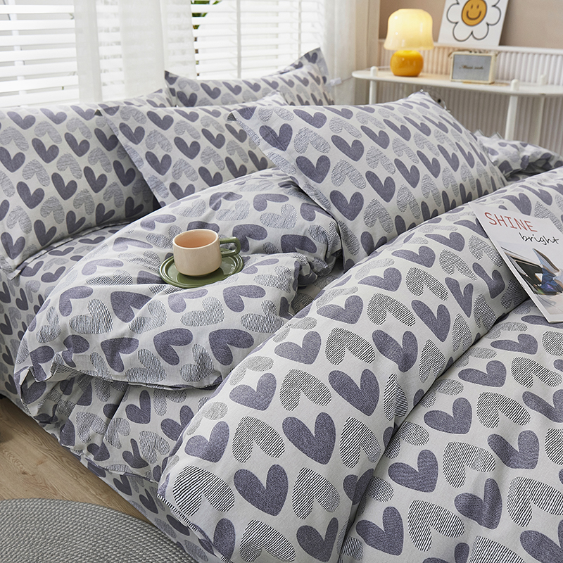 91家纺网 家纺一手货源 找家纺 名优家纺 2024新款13070套件系列-单被套 紫雾爱心