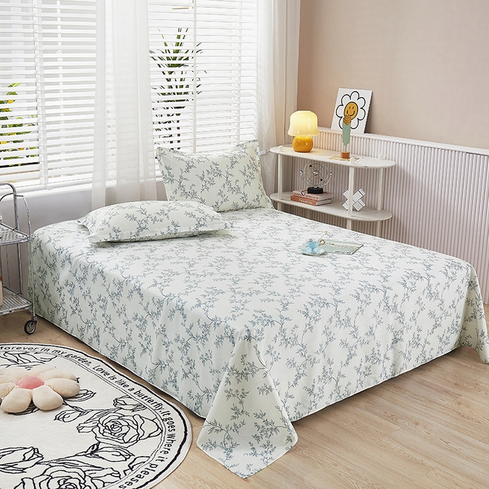 91家纺网 家纺一手货源 找家纺 名优家纺 2024新款13070套件系列-全棉印花单床单 满庭