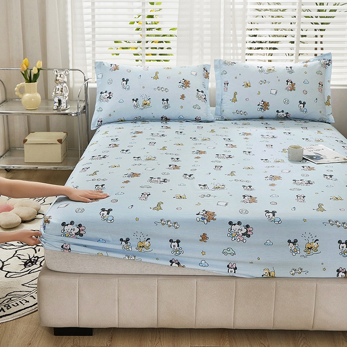 91家纺网 家纺一手货源 找家纺 名优家纺 2024新款13070套件系列-单床笠 米奇乐园