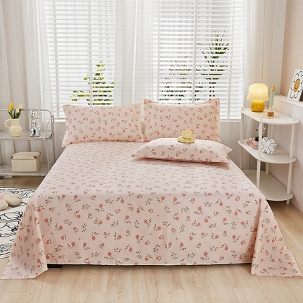 91家纺网 家纺一手货源 找家纺 名优家纺 2024新款13070套件系列-全棉印花单床单 春意悠悠