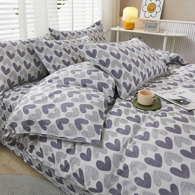 91家纺网 家纺一手货源 找家纺 名优家纺 2024新款13070套件系列-单被套 紫雾爱心