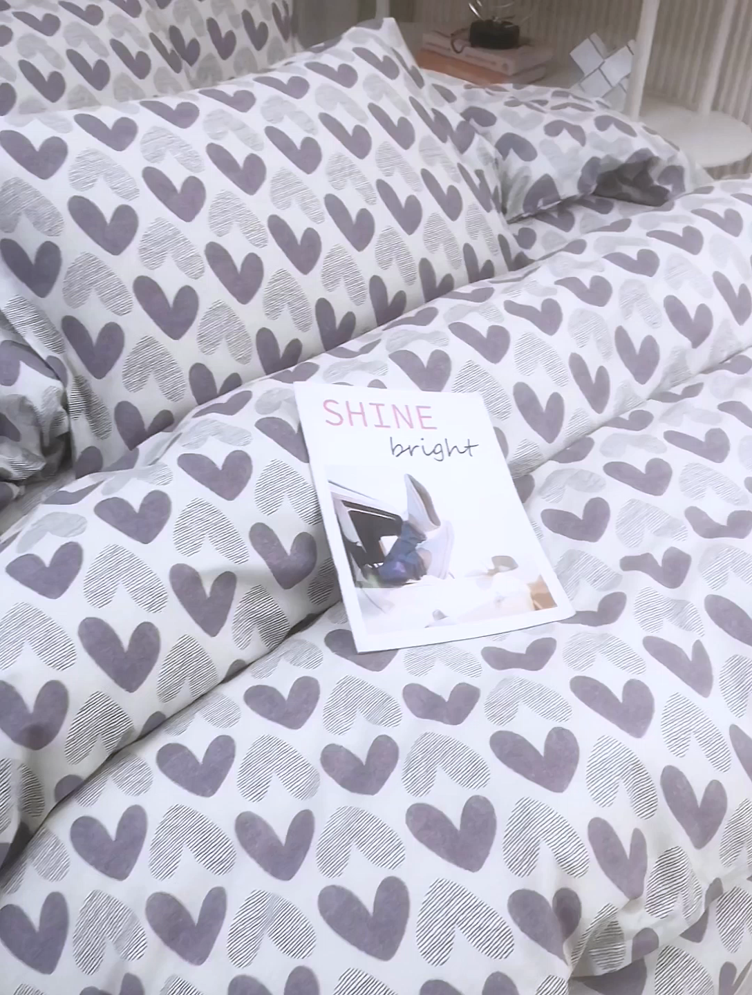 91家纺网 家纺一手货源 找家纺 名优家纺 2024新款13070套件系列-单被套 紫雾爱心