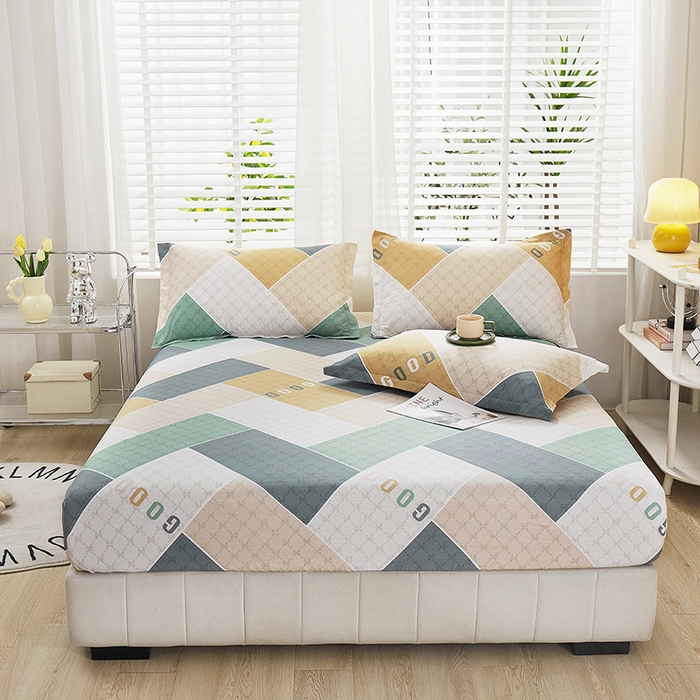 91家纺网 家纺一手货源 找家纺 名优家纺 2024新款13070套件系列-单床笠 街角咖啡