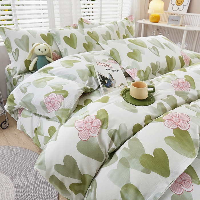 91家纺网 家纺一手货源 找家纺 名优家纺 2024新款13070套件系列 全棉印花四件套 小甜心