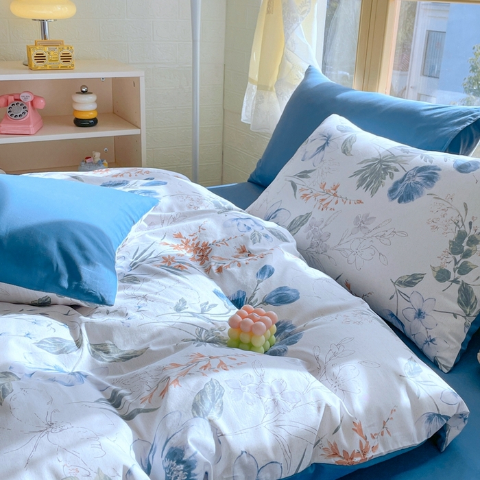 91家纺网 家纺一手货源 找家纺 捌月 2024新款全棉小花匠系列四件套单品系列 浮生若梦