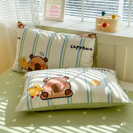 91家纺网 家纺一手货源 找家纺 （总） 清雅福 2024新款全棉13372小清新单枕套系列第三季