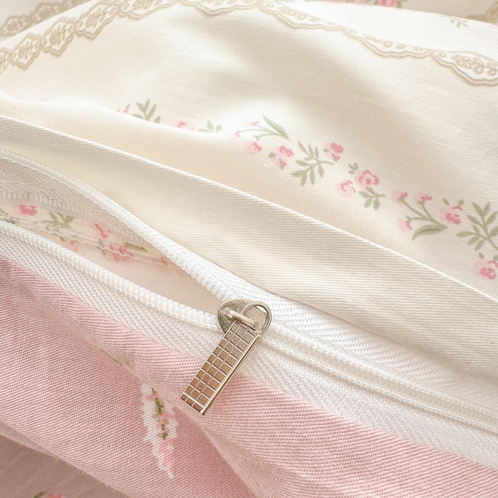 91家纺网 家纺一手货源 找家纺  清雅福 2024新款全棉13372小清新单被套系列第三季 玫瑰物语