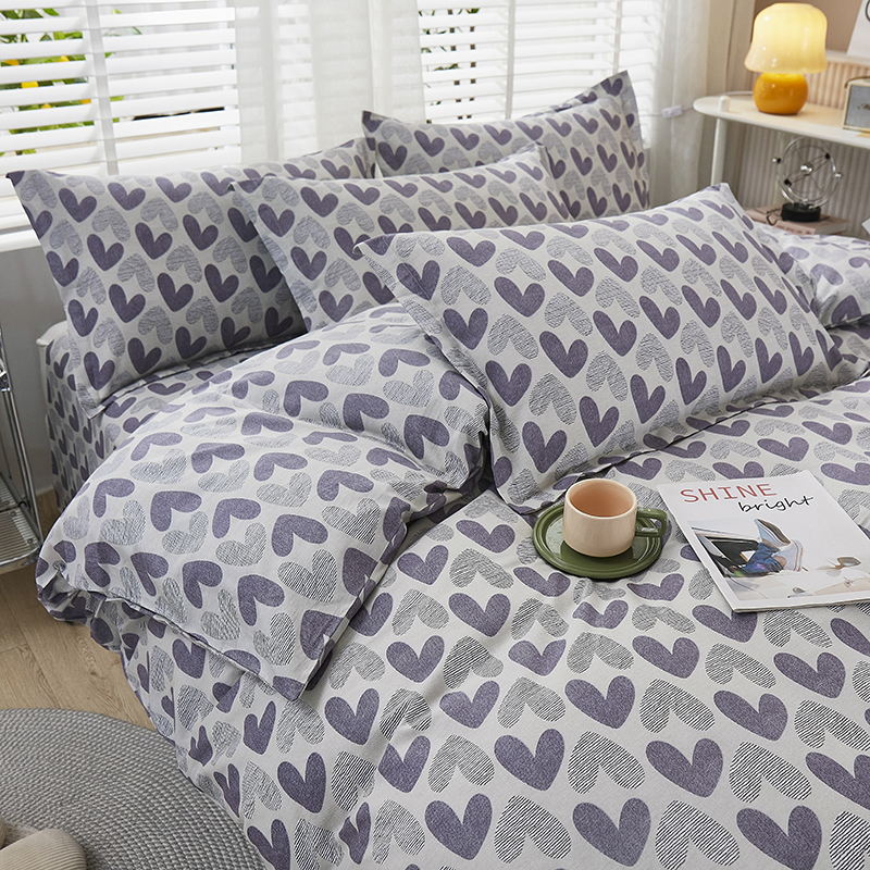 91家纺网 家纺一手货源 找家纺 名优家纺 2024新款13070套件系列-单被套 紫雾爱心