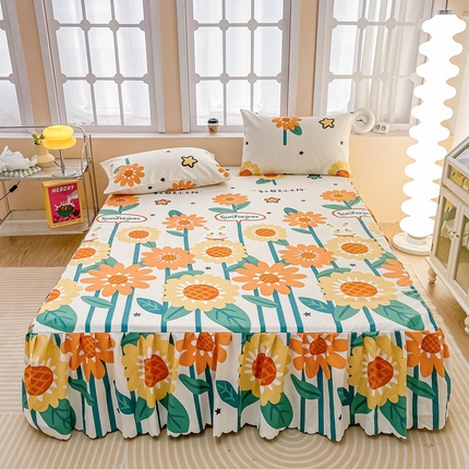 91家纺网 家纺一手货源 找家纺 （总）莎臣豹 2025新款植物羊绒单品单件单床裙可配床裙三件套