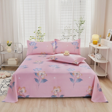 91家纺网 家纺一手货源 找家纺 名优家纺 2024新款13070套件系列-全棉印花单床单 清秀华韵