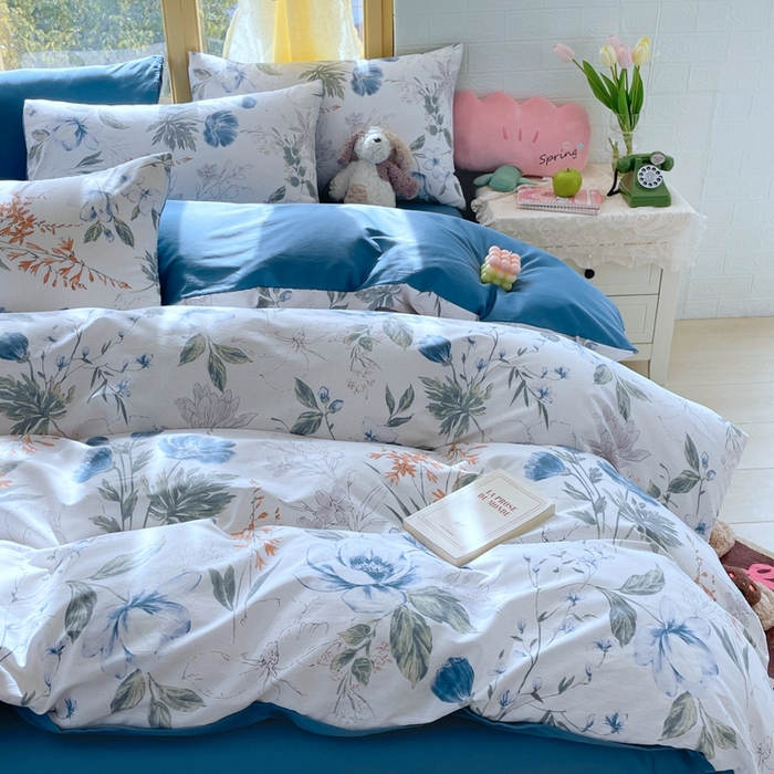 91家纺网 家纺一手货源 找家纺 捌月 2024新款全棉小花匠系列四件套单品系列 浮生若梦