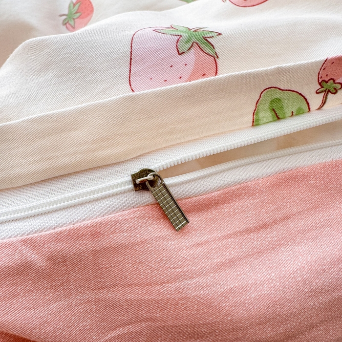 91家纺网 家纺一手货源 找家纺  清雅福 2024新款全棉13372小清新单被套系列第三季 可爱熊