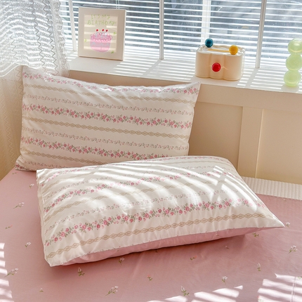 91家纺网 家纺一手货源 找家纺 （总） 清雅福 2024新款全棉13372小清新单枕套系列第三季