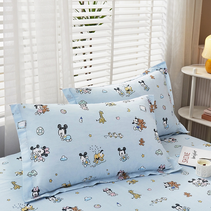 91家纺网 家纺一手货源 找家纺 名优家纺 2024新款13070套件系列 全棉印花四件套 米奇乐园