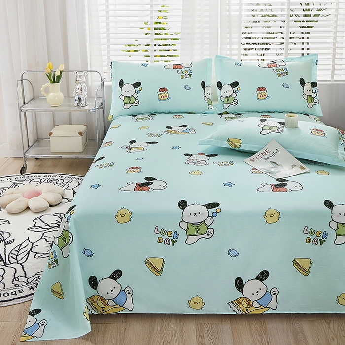 91家纺网 家纺一手货源 找家纺 名优家纺 2024新款13070套件系列 全棉印花四件套 萌宠时代