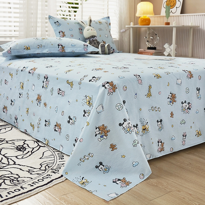 91家纺网 家纺一手货源 找家纺 名优家纺 2024新款13070套件系列-全棉印花单床单 米奇乐园