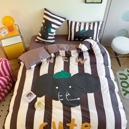 91家纺网 家纺一手货源 找家纺 （总）美乐迪家纺 2024新款大版全棉四件套