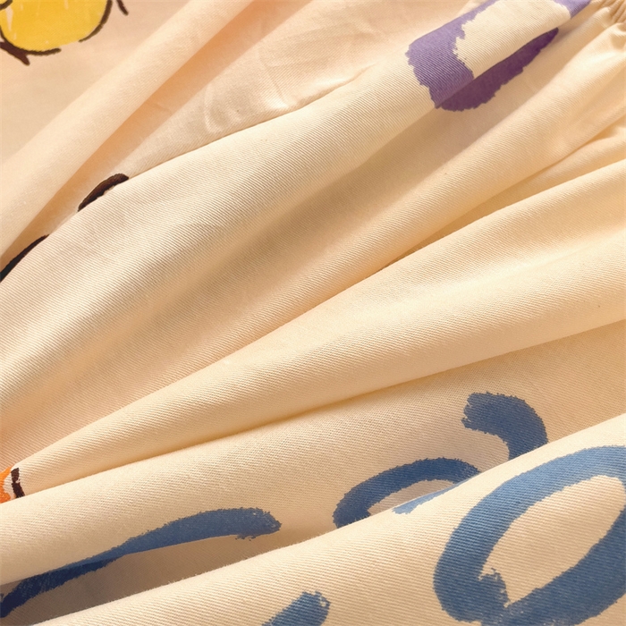 91家纺网 家纺一手货源 找家纺 名兮家居 2024新款全棉印花单床笠 潮流小狗