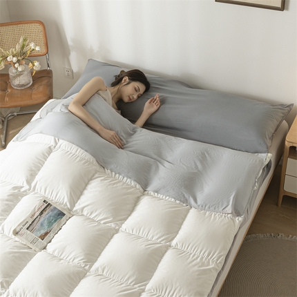 古吉梦 2024新款水洗棉隔脏睡袋 山灰+中灰