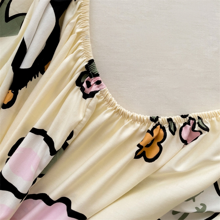 91家纺网 家纺一手货源 找家纺 名兮家居 2024新款全棉印花单床笠 动物世界