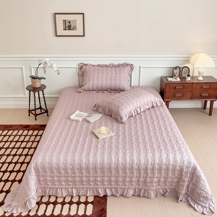 （总）2024新款兰精天丝花语系列夹棉绗缝床盖双面可用可铺可盖多用途盖毯
