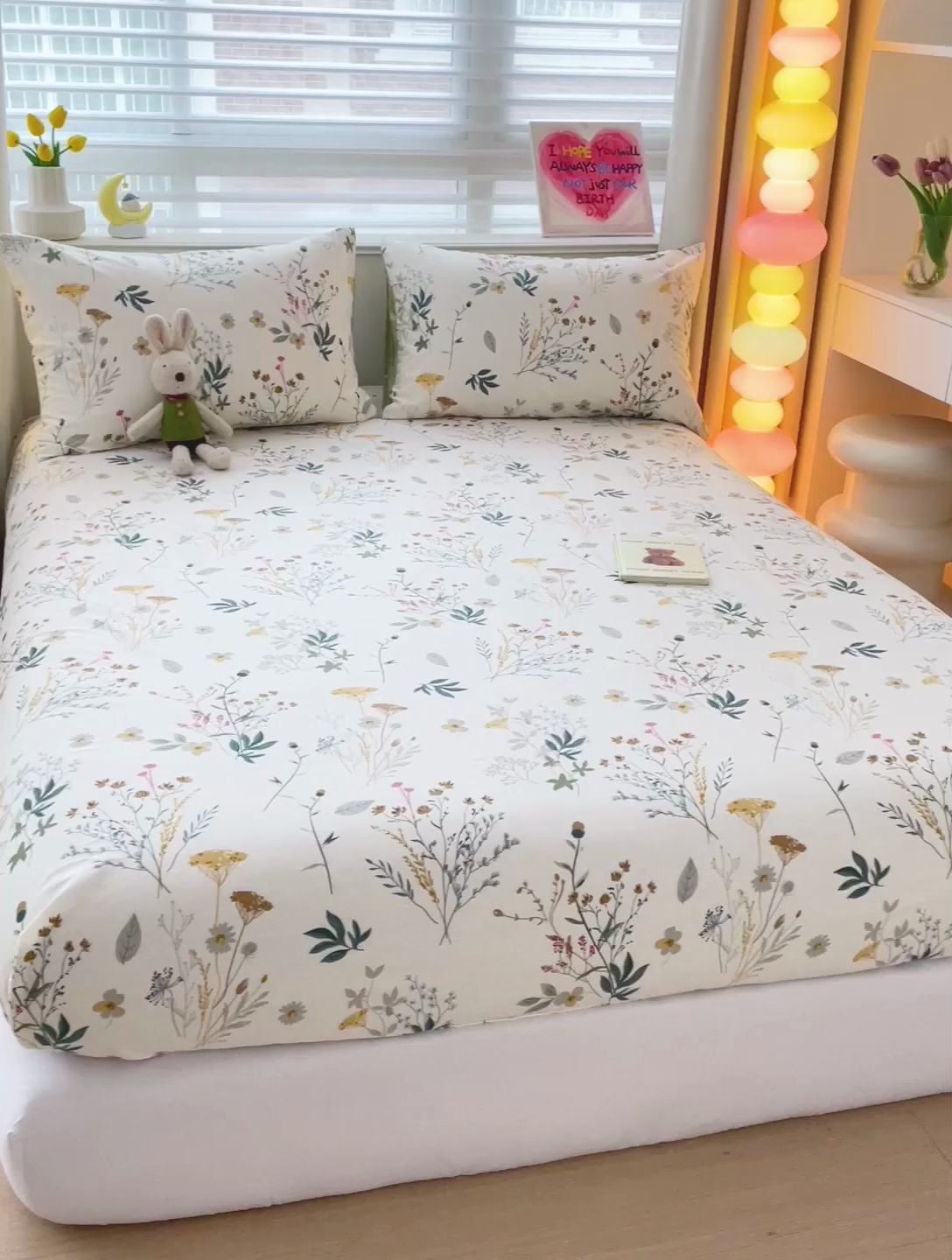 91家纺网 家纺一手货源 找家纺 名兮家居 2024新款全棉印花单床笠 东篱