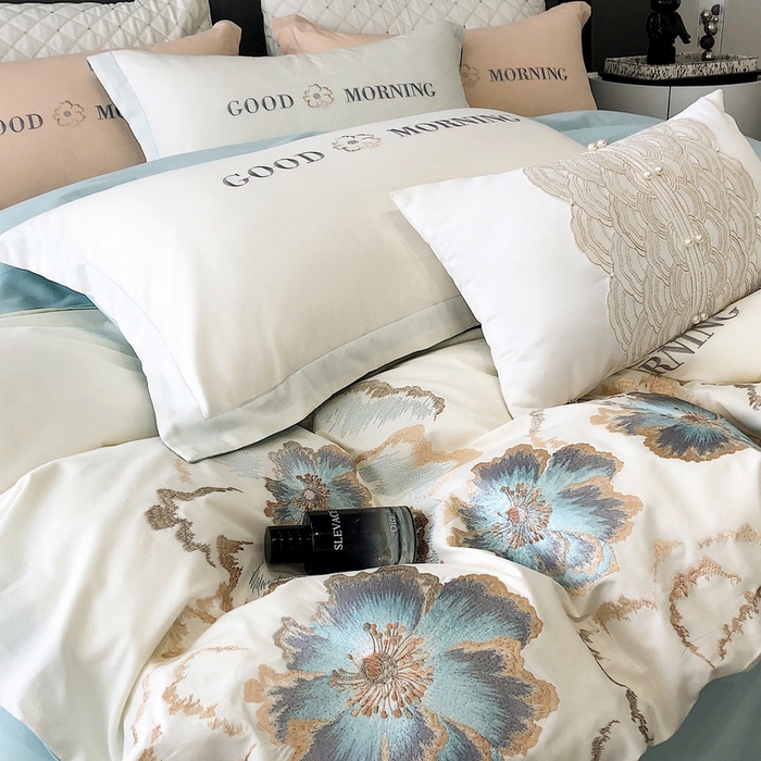 91家纺网 家纺一手货源 找家纺 （总）卡姿家纺 2024新款秋冬全棉优雅刺绣四件套—黛芙妮