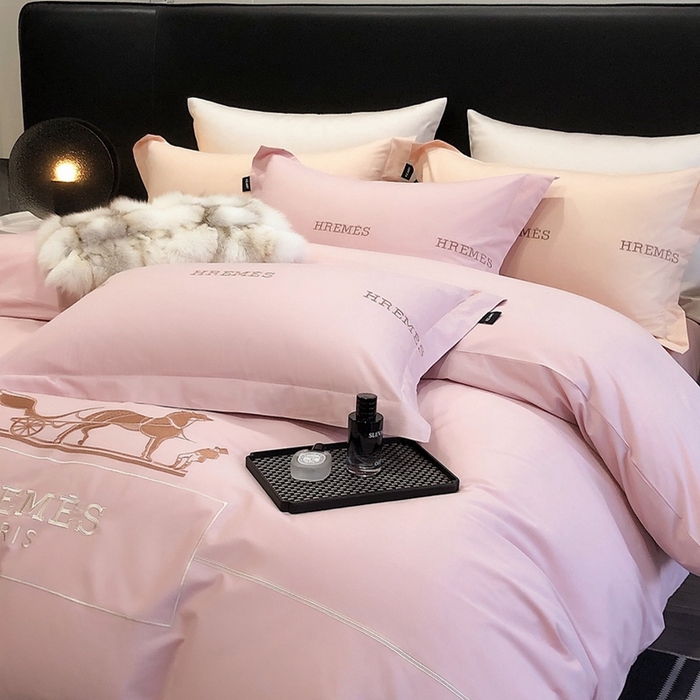 91家纺网 家纺一手货源 找家纺 （总）卡姿家纺 2024新款春夏轻奢全棉简约款四件套-可可玛