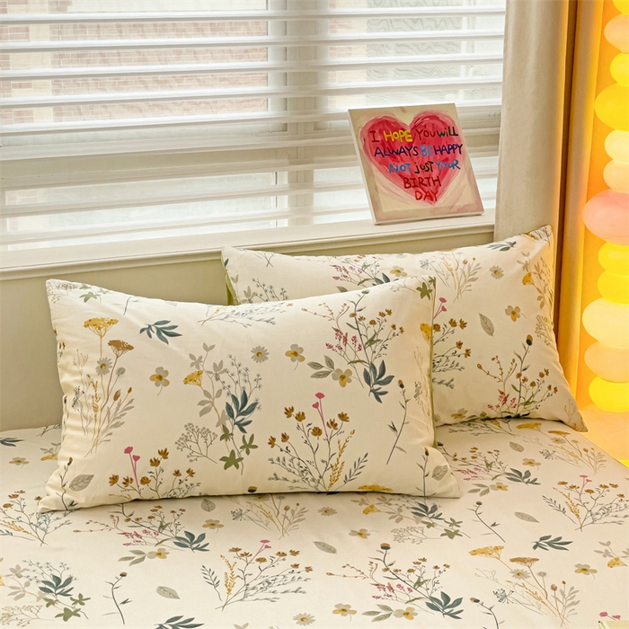 91家纺网 家纺一手货源 找家纺 名兮家居 2024新款全棉印花单床笠 东篱