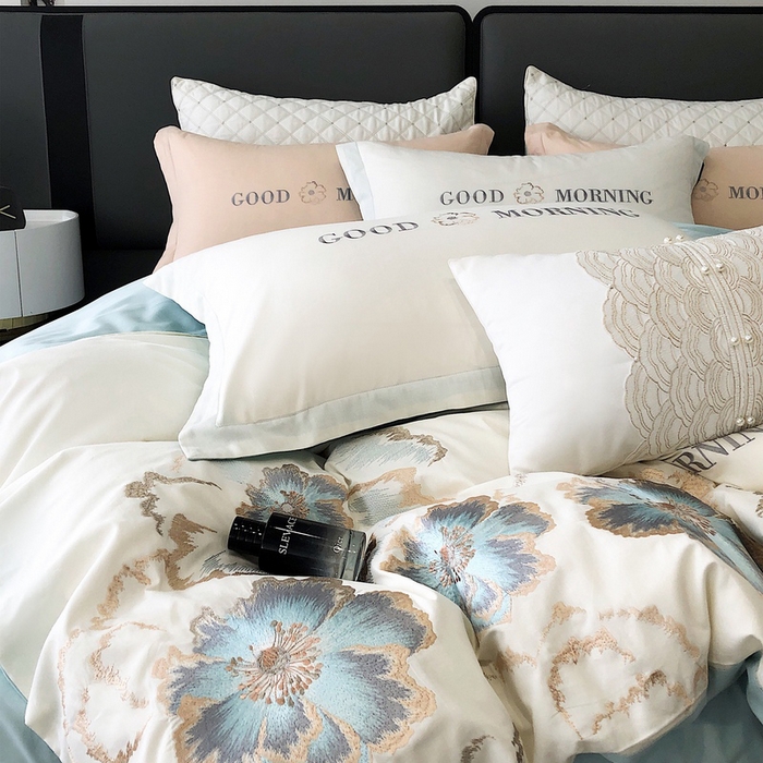 91家纺网 家纺一手货源 找家纺 （总）卡姿家纺 2024新款秋冬全棉优雅刺绣四件套—黛芙妮