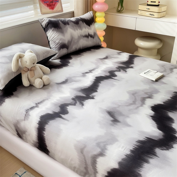 91家纺网 家纺一手货源 找家纺 名兮家居 2024新款全棉印花单床笠 流年