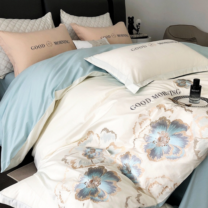 91家纺网 家纺一手货源 找家纺 （总）卡姿家纺 2024新款秋冬全棉优雅刺绣四件套—黛芙妮