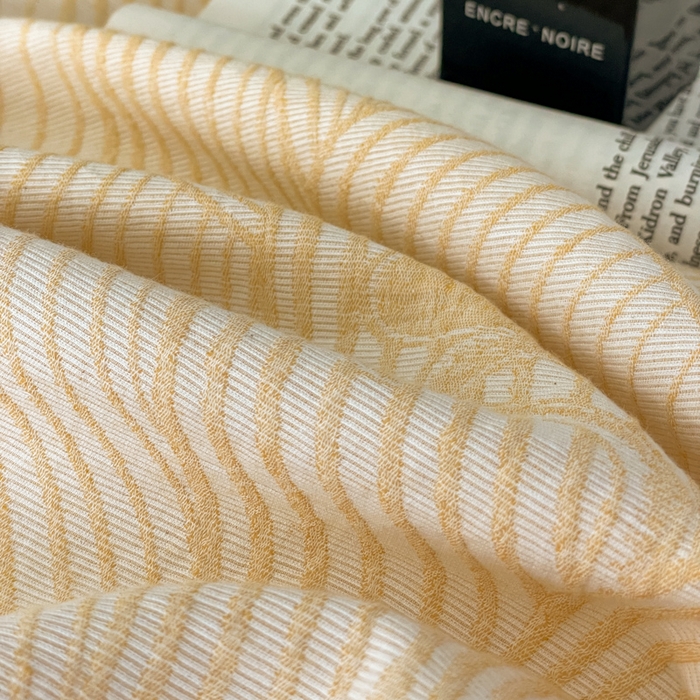 91家纺网 家纺一手货源 找家纺 ab家纺 2024新款全棉三层纱提花四件套系列-浪花 浪花杏