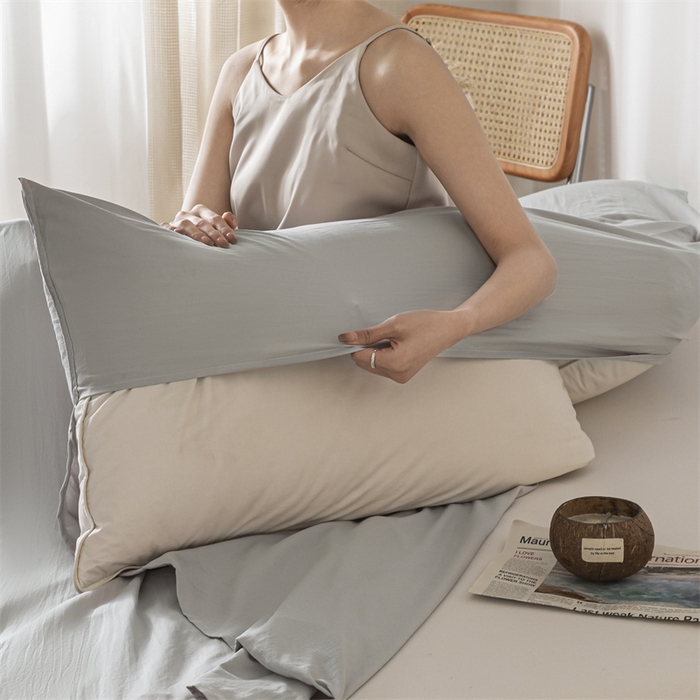 91家纺网 家纺一手货源 找家纺 古吉梦 2024新款水洗棉隔脏睡袋 山灰