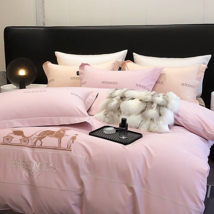 91家纺网 家纺一手货源 找家纺 （总）卡姿家纺 2024新款春夏轻奢全棉简约款四件套-可可玛