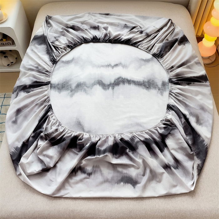 91家纺网 家纺一手货源 找家纺 名兮家居 2024新款全棉印花单床笠 流年