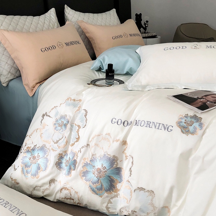 91家纺网 家纺一手货源 找家纺 （总）卡姿家纺 2024新款秋冬全棉优雅刺绣四件套—黛芙妮