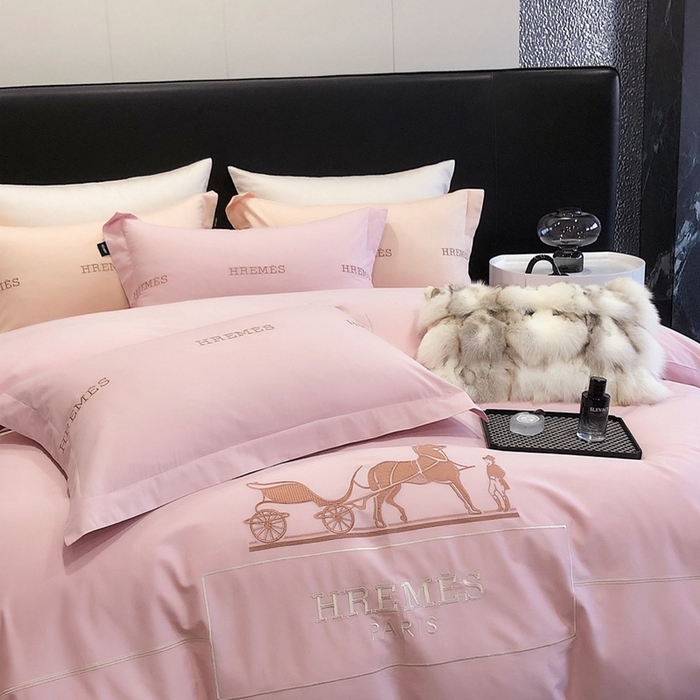 91家纺网 家纺一手货源 找家纺 （总）卡姿家纺 2024新款春夏轻奢全棉简约款四件套-可可玛