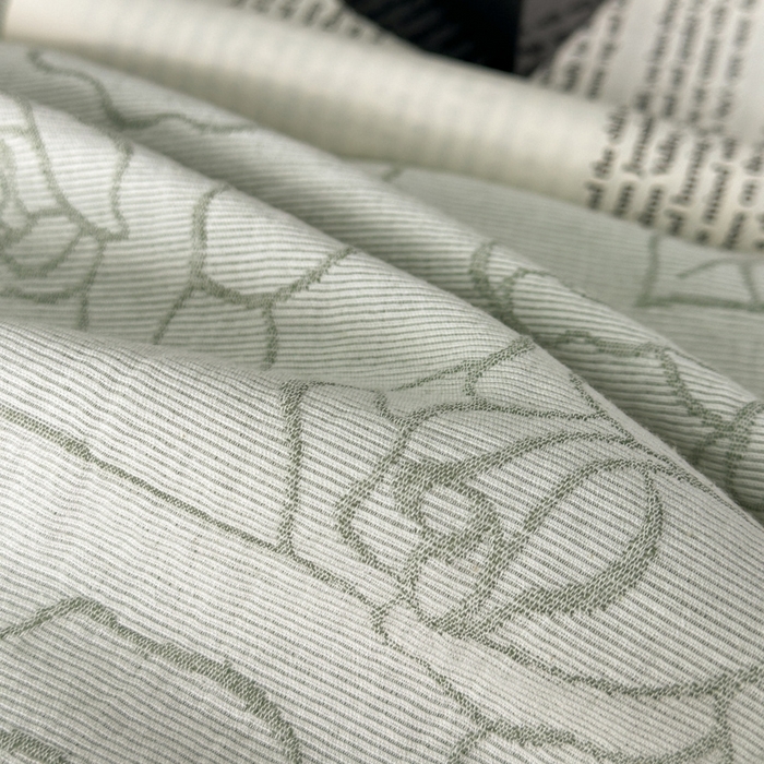 91家纺网 家纺一手货源 找家纺 ab家纺 2024新款全棉三层纱提花四件套系列-玫瑰 玫瑰绿